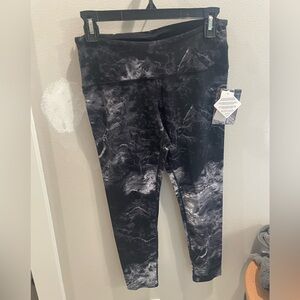 Tuff Athletics Black and Gray Leggings Performance Fit